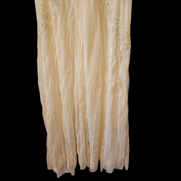 NWT - Lulus Luxe Bridal - White Beaded Long Sleeve Maxi Dress - Size Small - Picture 10 of 15